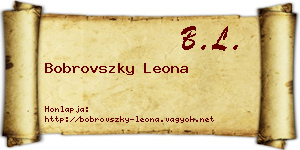 Bobrovszky Leona névjegykártya